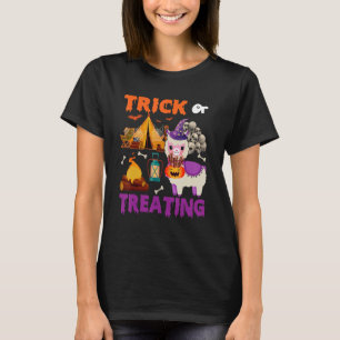 Trick oder Behandlung Halloween Llama Camping Beän T-Shirt