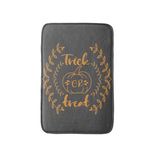 Trick oder Behandlung im Rahmen von Pflanze Badematte (Vorderseite Vertikal)