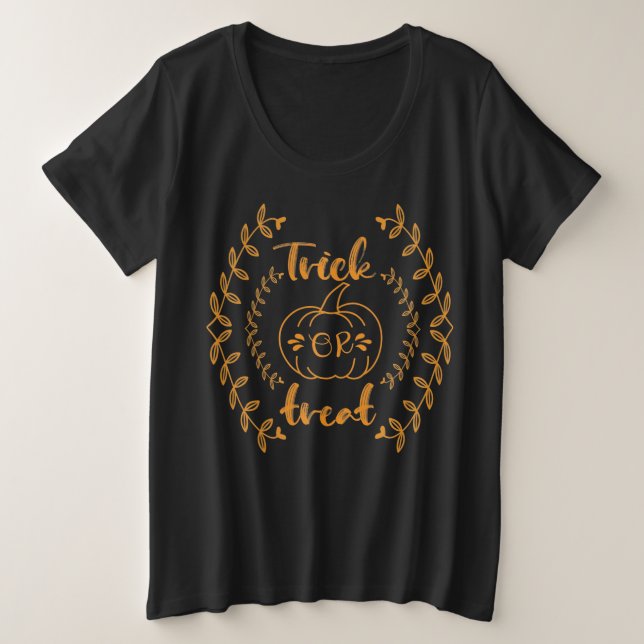 Trick oder Behandlung im Rahmen von Pflanze Große Größe T-Shirt (Design vorne)