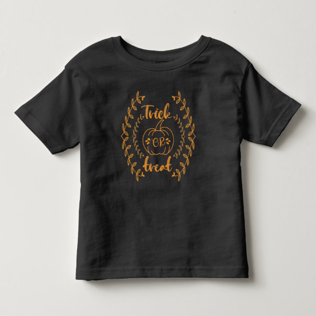 Trick oder Behandlung im Rahmen von Pflanze Kleinkind T-shirt (Vorderseite)