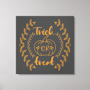 Trick oder Behandlung im Rahmen von Pflanze Leinwanddruck