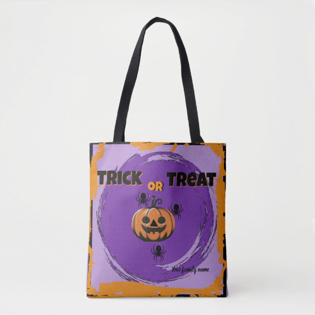 Trick oder Behandlung, Name, halloween orange Pump Tasche (Vorderseite)