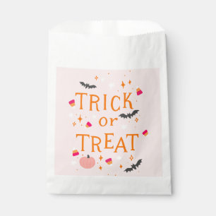 Trick oder Behandlung rosa Halloween Geschenktütchen