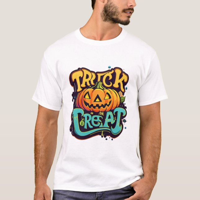 Trick oder Behandlung T-Shirt (Vorderseite)