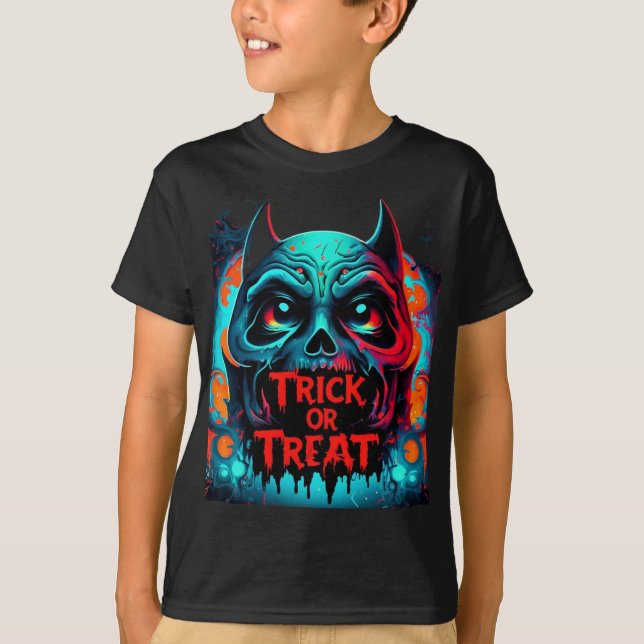 Trick oder Behandlung T-Shirt (Vorderseite)