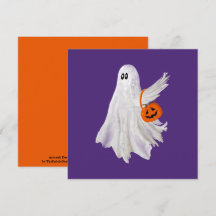 Trick oder Behandlung von Geist mit Kürbiskandy Ei