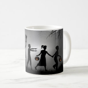 Trick oder Behandlung von Kindern Spooky Halloween Kaffeetasse