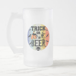 TRICK ODER BIER - HALLOWEE MATTGLAS BIERGLAS