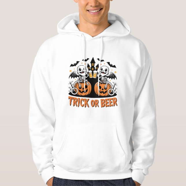 Trick oder Bierbass-Drachen auf Pumpkins Hoodie (Vorderseite)