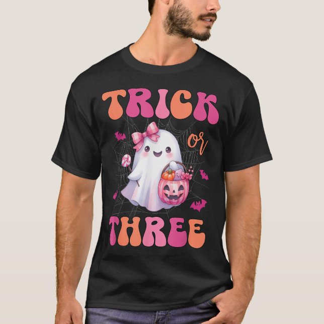 Trick oder drei Halloween 3 Jahre alt T-Shirt (Vorderseite)