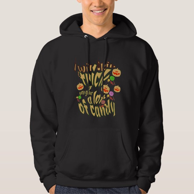 Trick oder Drink, glücklicher Halloween-Spooky Boo Hoodie (Vorderseite)