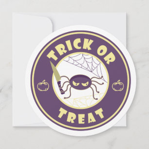 Trick oder gönnen halloween Starbucks Stil Einladung