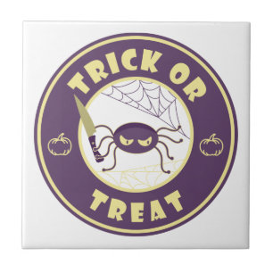 Trick oder gönnen halloween Starbucks Stil Fliese