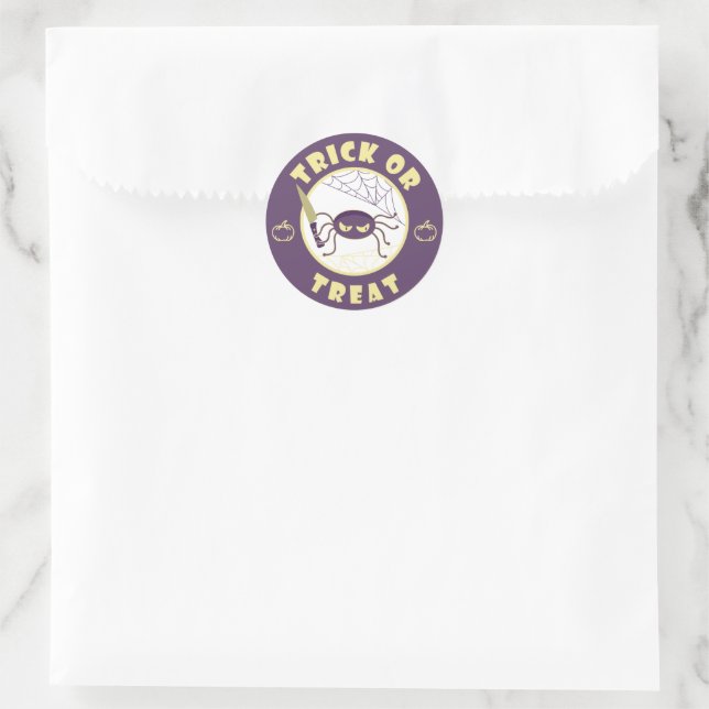 Trick oder gönnen halloween Starbucks Stil Runder Aufkleber (Tasche)