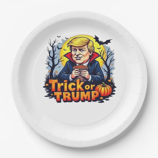 Trick oder Halloween Classic Pappteller (Vorderseite)