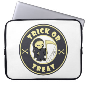 Trick oder Leckerbissen Halloween grimmigem Sensen Laptopschutzhülle
