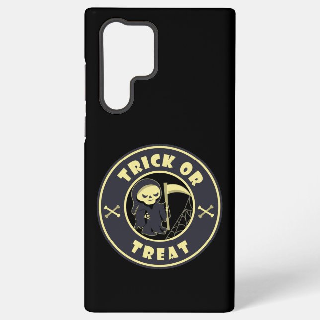 Trick oder Leckerbissen Halloween grimmigem Sensen Samsung Galaxy Hülle (Rückseite)