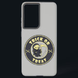 Trick oder Leckerbissen Halloween grimmigem Sensen Samsung Galaxy Hülle<br><div class="desc">Halloween Typografy Trick oder behandeln Grim Sensenmann Tod</div>