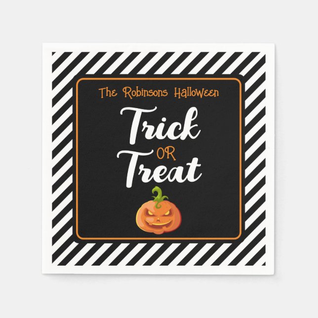 Trick oder Leckerbissen halloween Party Gunst Gesc Serviette (Vorderseite)