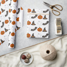 Trick-oder-Leckerei Halloween Bat Pumpkin Ghost He Geschenkpapier