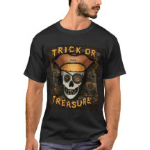 Trick-oder Leckerei-Halloween-Piraten-T - Shirt