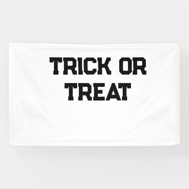 Trick oder. Leckerei Halloween schwarz schlicht Mi Banner (Horizontal)