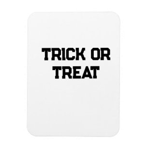 Trick oder. Leckerei Halloween schwarz schlicht Mi Magnet