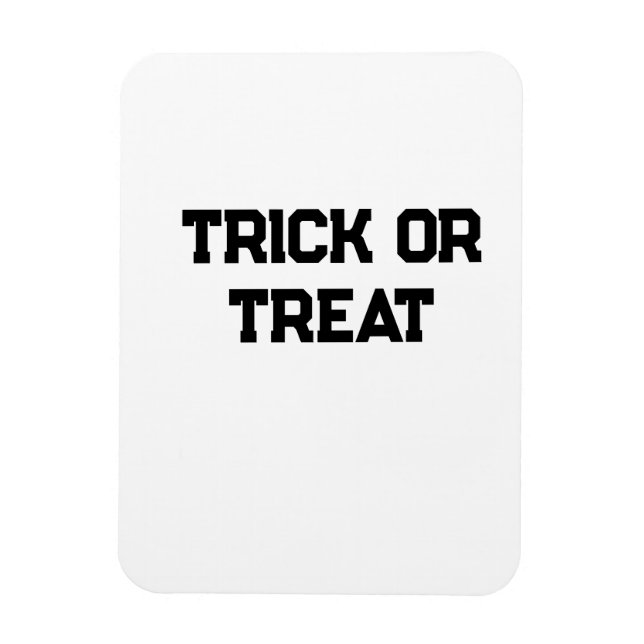 Trick oder. Leckerei Halloween schwarz schlicht Mi Magnet (Vertikal)