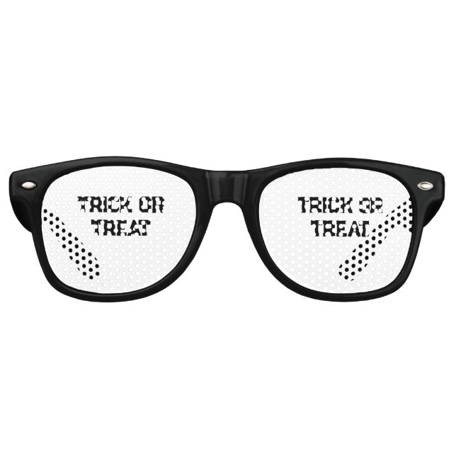 Trick oder. Leckerei Halloween schwarz schlicht Mi Partybrille (Vorderseite)