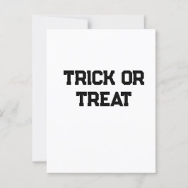 Trick oder. Leckerei Halloween schwarz schlicht Mi Postkarte
