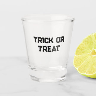 Trick oder. Leckerei Halloween schwarz schlicht Mi Schnapsglas