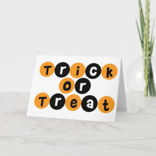 Trick-oder Leckerei-Halloween-Spaß Karte