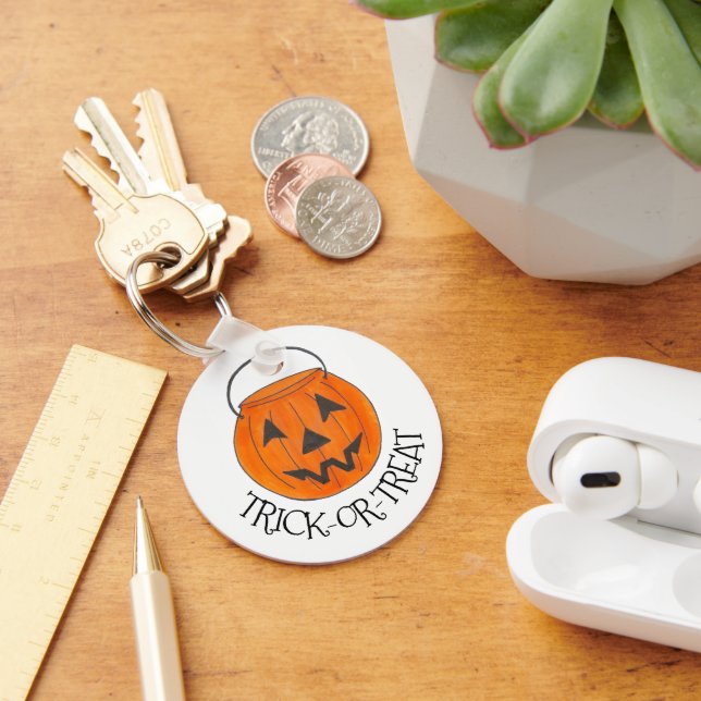 Trick-oder-Leckerei-Jack o' Lantern Halloween Pump Schlüsselanhänger (Schreibtisch)