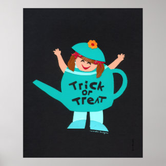 Trick-oder-Leckerei Kids Halloween-Poster Poster