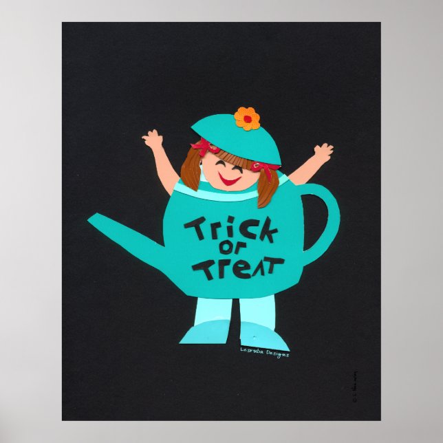 Trick-oder-Leckerei Kids Halloween-Poster Poster (Vorne)