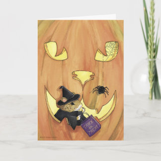 Trick-oder Leckerei-Maus, Halloween-Karte Karte