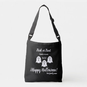 Trick oder Leckerei, Name, halloween personalisier Tragetaschen Mit Langen Trägern