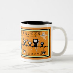 Trick-oder Leckerei-Tasse Zweifarbige Tasse