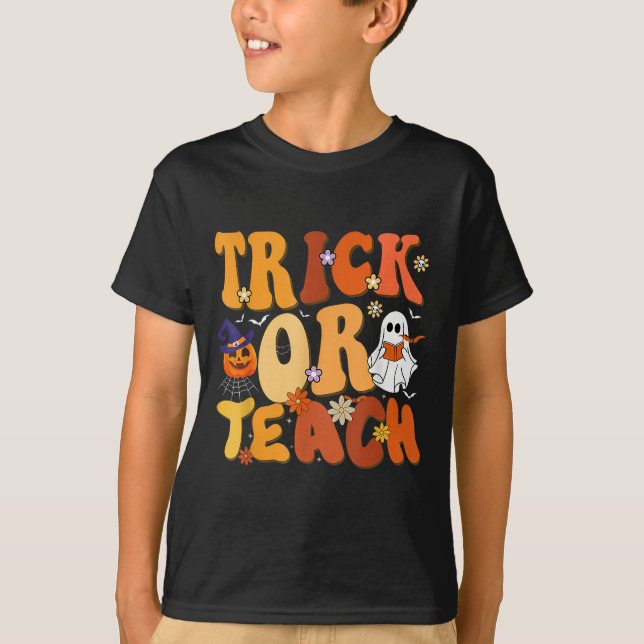 Trick oder lehren Boo Halloween Kostüme Lehrer Män T-Shirt (Vorderseite)
