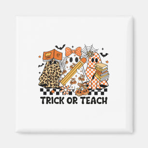 Trick oder lehren Ghost Lehrer Halloween Retro Che Magnet