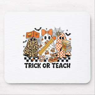 Trick oder lehren Ghost Lehrer Halloween Retro Che Mousepad