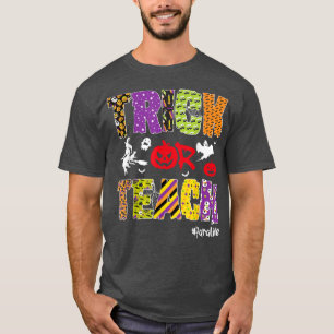 Trick oder lehren Para Leben Halloween Pumpkin Ske T-Shirt