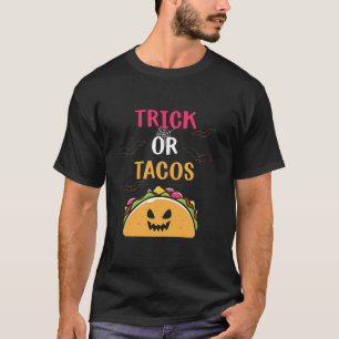 Trick oder Tacos lustiges Halloween mexikanische F T-Shirt