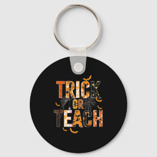 Trick oder Teach Funny Halloween Lehrer Shirt für Schlüsselanhänger