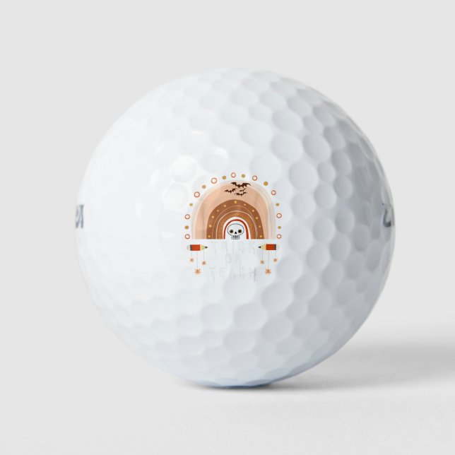 Trick oder Teach Funny Teacher Halloween Kostüm Ra Golfball (Vorderseite)