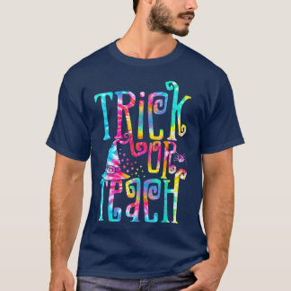 Trick oder Teach Halloween School Klassenzimmer He T-Shirt