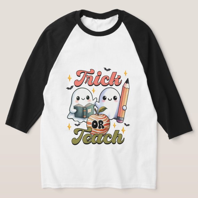 Trick oder Teach Halloween T - Shirt (Ablage )