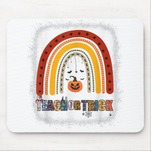 Trick oder Teach Leopard Regenbogenlehrer Hallowee Mousepad