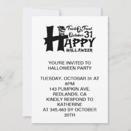 Trick oder Treat! 31. Oktober - Happy Halloween Einladung