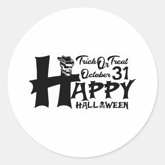 Trick oder Treat! 31. Oktober - Happy Halloween Runder Aufkleber (Vorderseite)